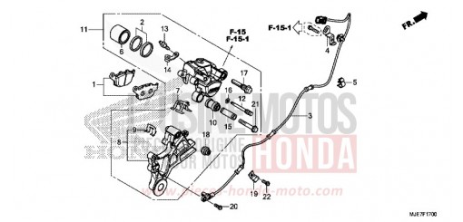 PINZA FRENO POSTERIORE CBR650FAJ di 2018